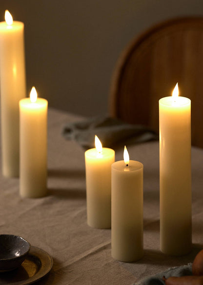 Flameless 3D Wick Candles – Set of 6