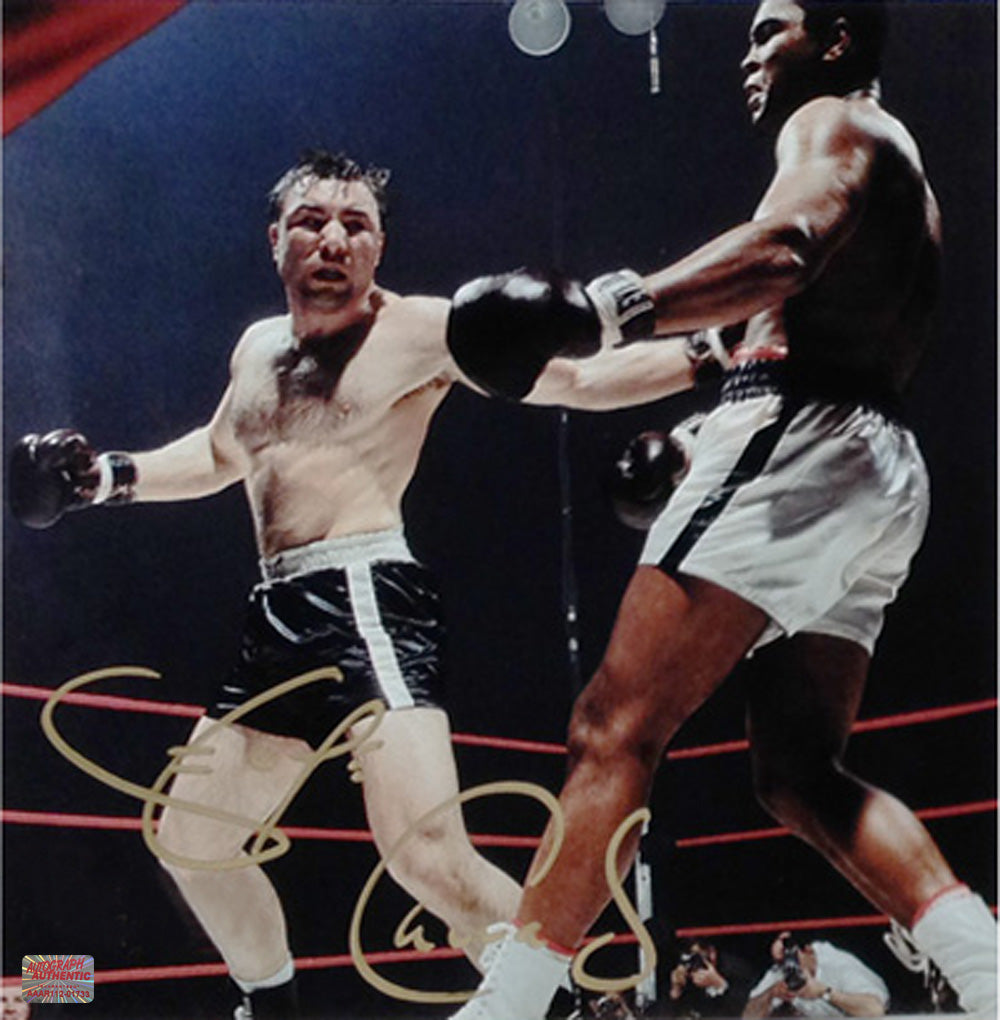 AUTOGRAPHED GEORGE CHUVALO PHOTO - CANADA (11" BY 11")