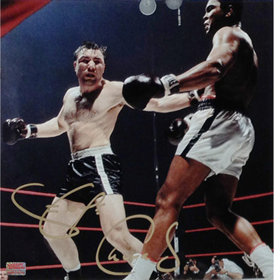 AUTOGRAPHED GEORGE CHUVALO PHOTO - CANADA (11" BY 11")