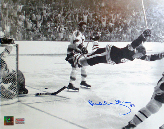 BOBBY ORR "THE GOAL" AUTOGRAPHED 11X14 PHOTOGRAPH - BOSTON BRUINS