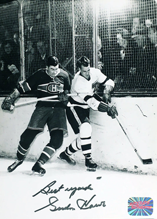AUTOGRAPHED GORDIE HOWE PHOTO - DETROIT RED WINGS (5" BY 7")