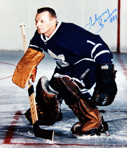 PHOTOGRAPH 8X10 DÉDICACÉE DE JOHNNY BOWER - TORONTO MAPLE LEAFS