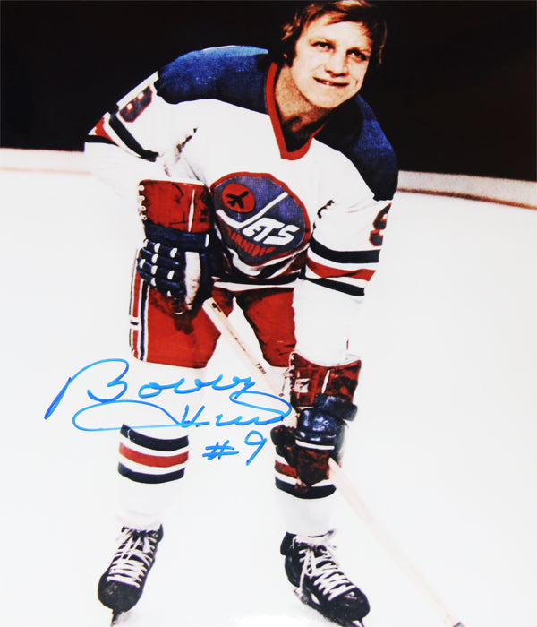 BOBBY HULL AUTOGRAPHED 8X10 PHOTOGRAPH - WINNIPEG JETS