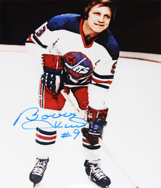 BOBBY HULL AUTOGRAPHED 8X10 PHOTOGRAPH - WINNIPEG JETS
