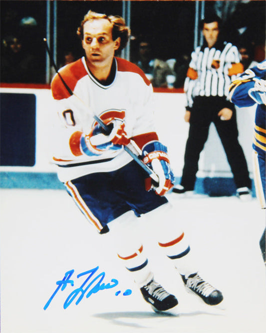GUY LAFLEUR AUTOGRAPHED 8X10 PHOTOGRAPH (WHITE) - MONTREAL CANADIENS