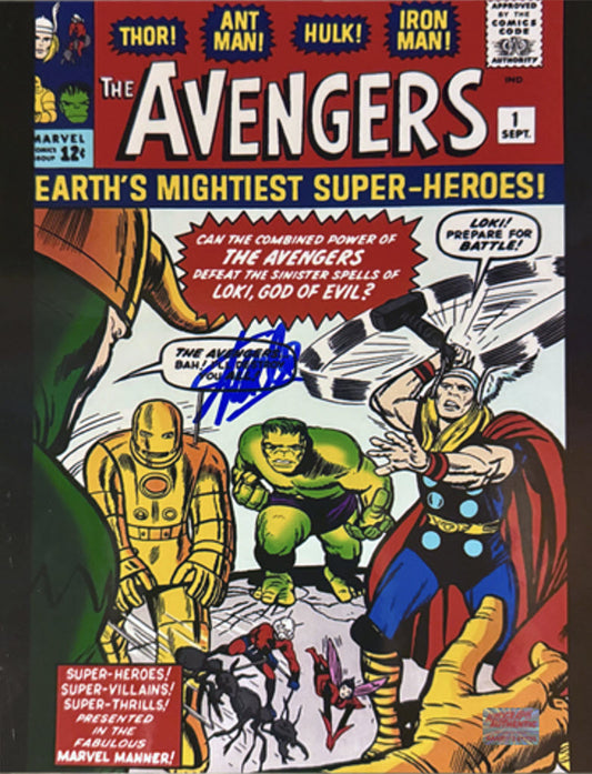 STAN LEE SIGNED AVENGERS #1 COMIC COVER 8X10 PHOTO