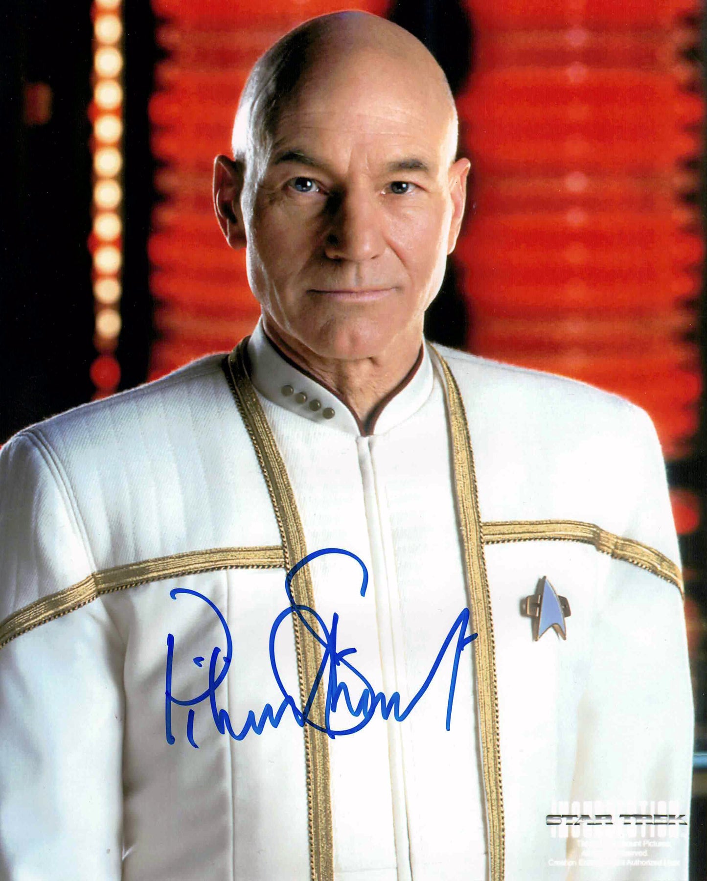 PATRICK STEWART SIGNED STAR TREK NEMESIS 8X10 PHOTO