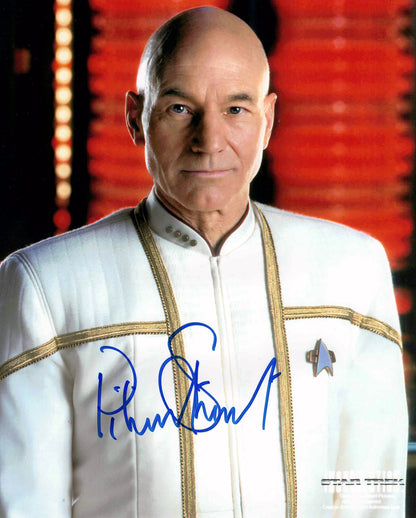 PATRICK STEWART SIGNED STAR TREK NEMESIS 8X10 PHOTO