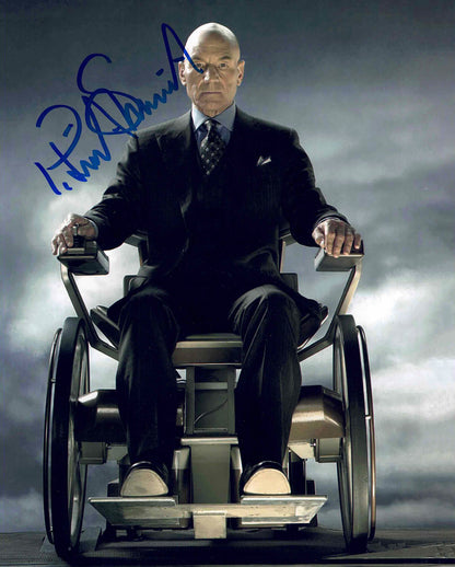 PATRICK STEWART SIGNED X-MEN PROFESSOR X 8X10 PHOTO
