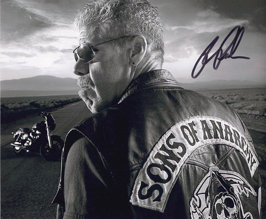 RON PERLMAN SIGNED SONS OF ANARCHY JACKET 8X10 PHOTO