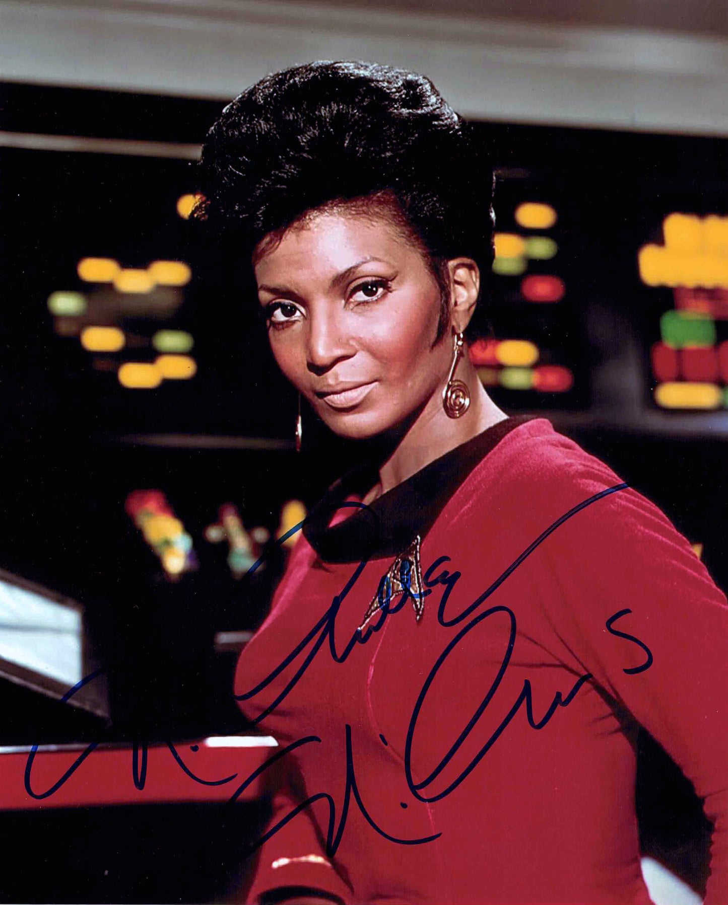 NICHELLE NICHOLS SIGNED LIEUTENANT UHURA STAR TREK PHOTO  - 8X10 PHOTO 10"X8"