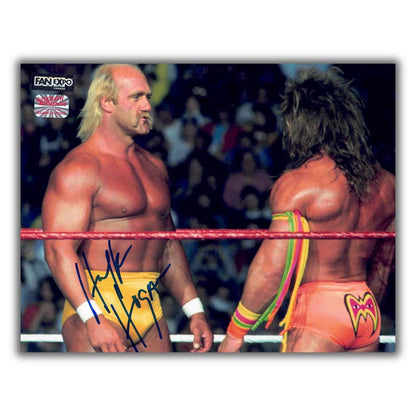 PHOTOGRAPH DE MATCH DE CATCH 8X10 AUTOCOLLÉE PAR HULK HOGAN SIGNÉE À LA MAIN IMAGE D'ACTION DANS L'ARÈNE