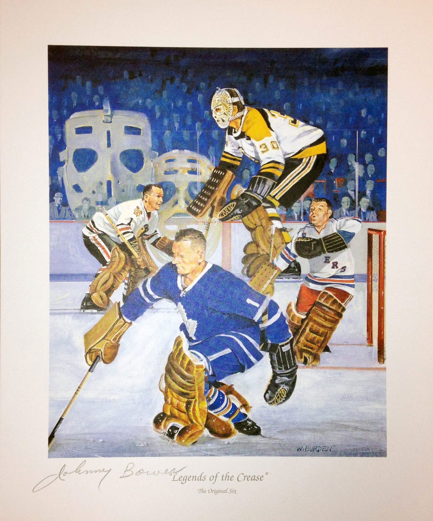 LEGENDS OF THE CREASE SIGNED LITHOGRAPH - BOWER (11" BY 9")