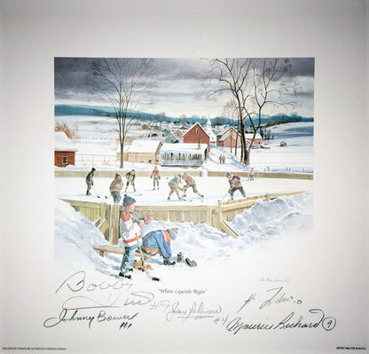 Where Legends Begin Lithograph Signed by Bower, Lafleur