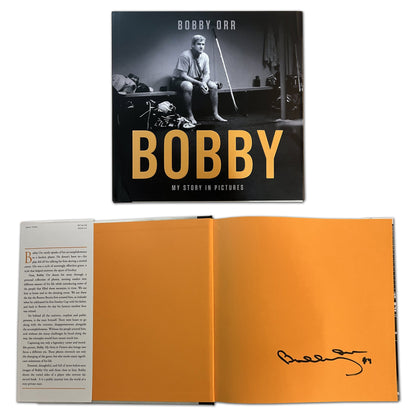 BOBBY ORR SIGNED BOOK - BOBBY: MY STORY IN PICTURES (9" BY 9")
