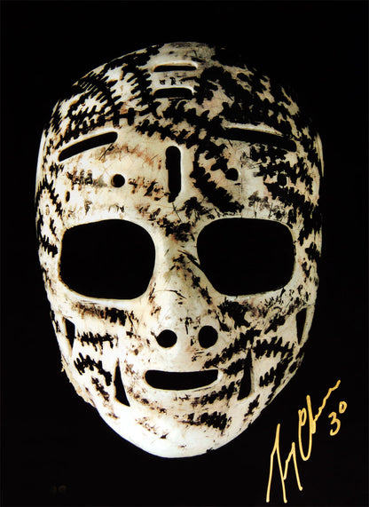 GERRY CHEEVERS THE MASK SIGNED 10X15 - BOSTON BRUINS