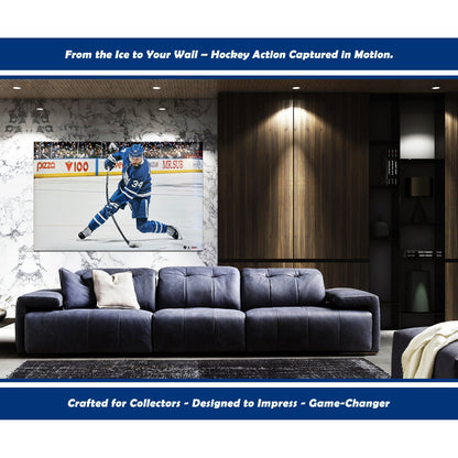 AUSTON MATTHEWS SLAPSHOT POSTER PRINT - TORONTO MAPLE LEAFS 34" BY 22"