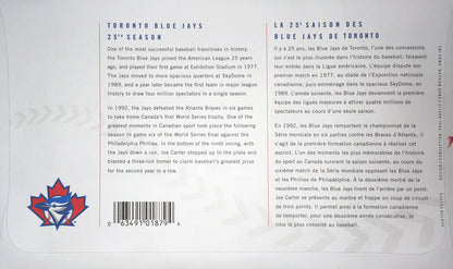 BLUE JAYS DAY OF ISSUE COLLECTIBLE POSTAGE 1992 WORLD SERIES (7" BY 4.5")