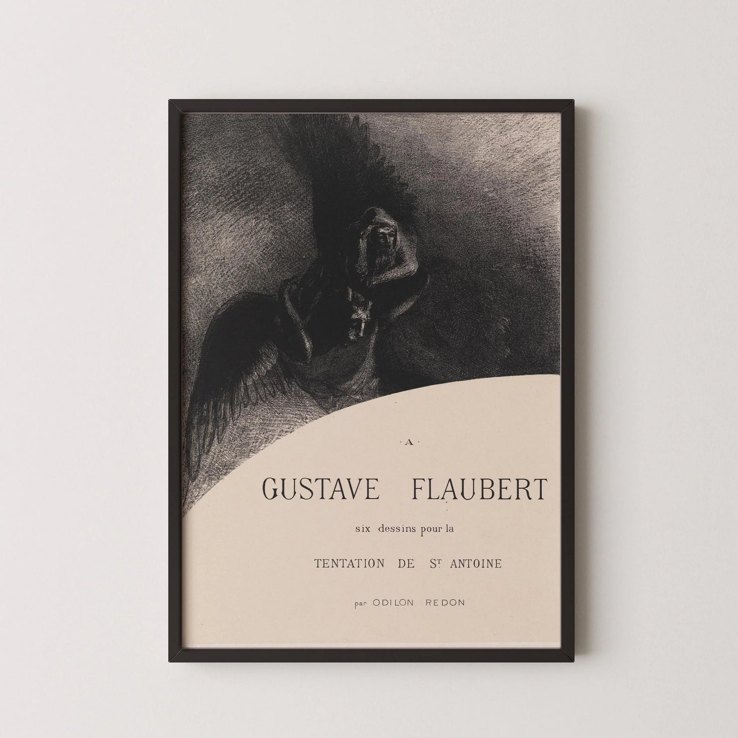 Odilon Redon Print: Flaubert's Temptation of St. Anthony, Dark Academia Wall Art