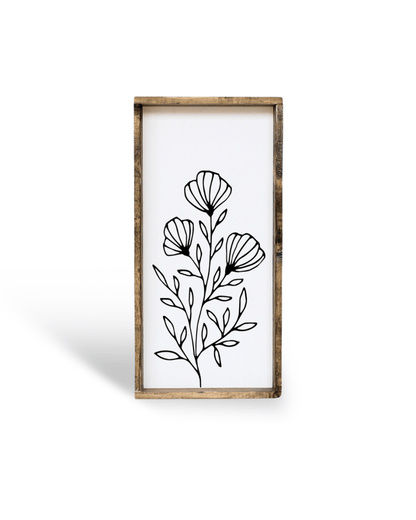 Flower Bouquet Wood Sign