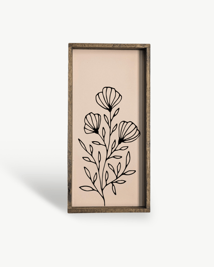 Flower Bouquet Wood Sign