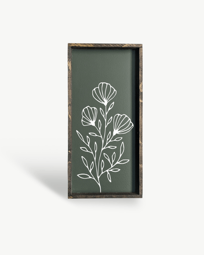 Flower Bouquet Wood Sign