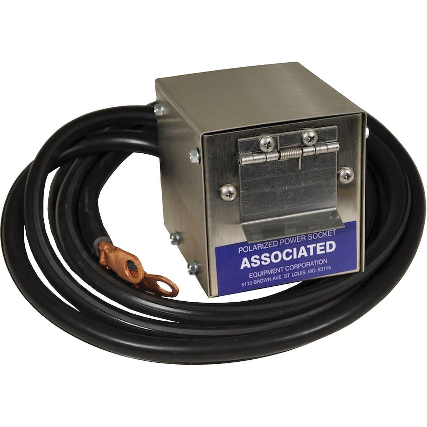 Plug-In Polarized Stainless Steel Socket Box for Model 6139, 4 AWG, 5' Cable