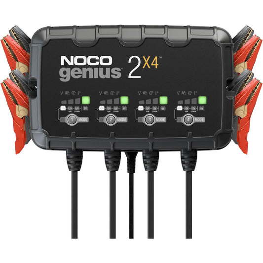 Genius® 2X4™ 4-Bank, 8-Amp Battery Charger