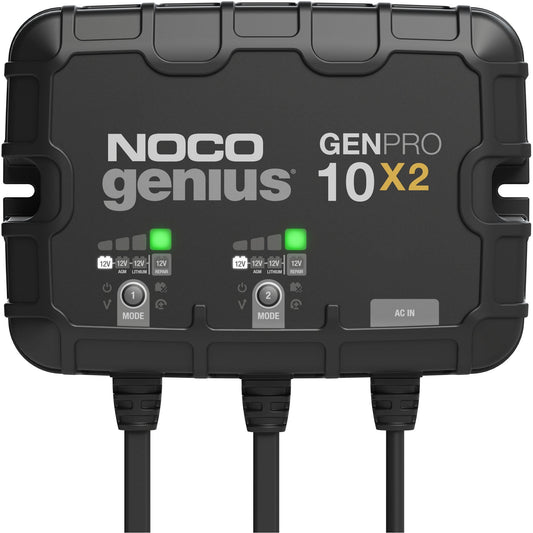 Chargeur de batterie embarqué Genius® GenPro10X2 à 2 banques, 20 A