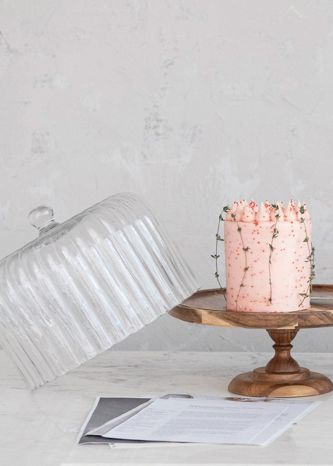 Fluted Glass Cloche