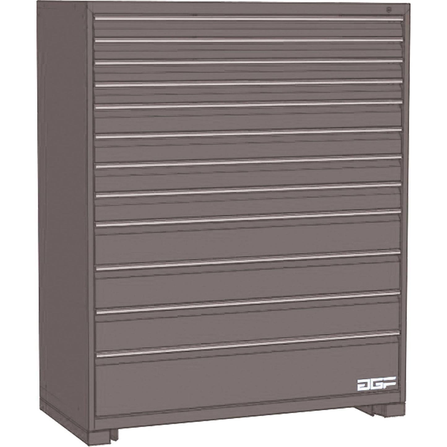 Modular Drawer Cabinet, 12 Drawers, 36" W x 28" D x 60" H, Grey