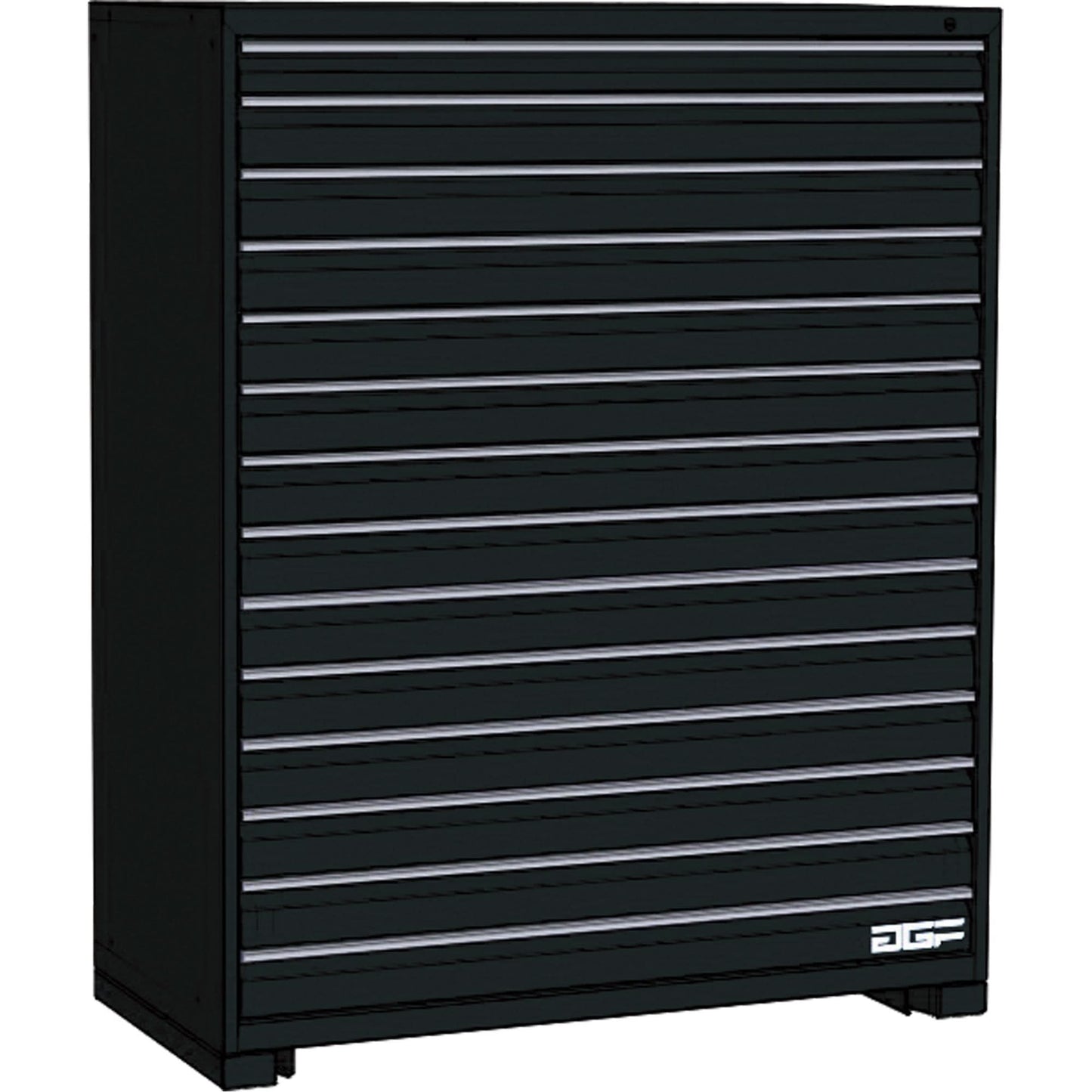 Modular Drawer Cabinet, 14 Drawers, 36" W x 24" D x 60" H, Black