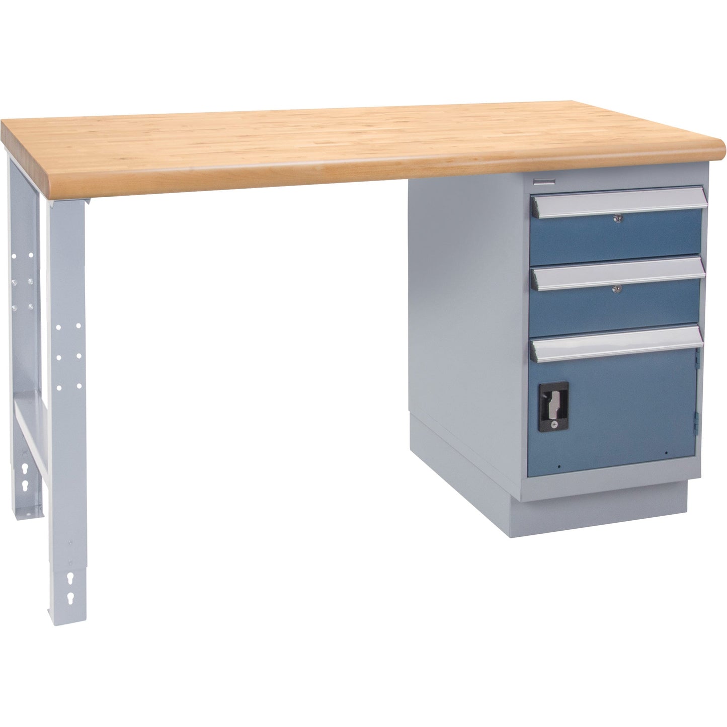 Établi industriel, porte avec combinaison de tiroirs, cap. 450 kg, 30" l. x 60" P, 34" H