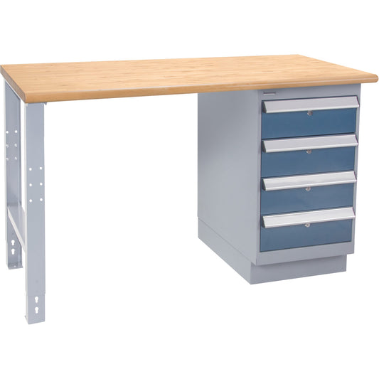 Établi industriel, capacité de 453,6 kg, 91,4 cm L x 152,4 cm P, 86,4 cm H