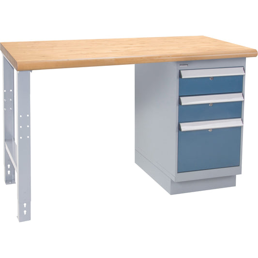 Établi industriel robuste, 453 kg (1 000 lb) de capacité, 61 cm (24 po) de large x 152 cm (60 po) de profondeur, 86 cm (34 po) de hauteur