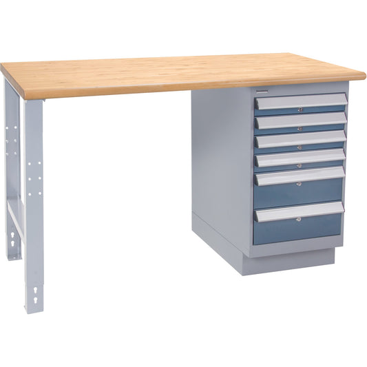 Établi industriel robuste, capacité de 450 kg, 152,4 cm L x 61 cm P, 86,4 cm H