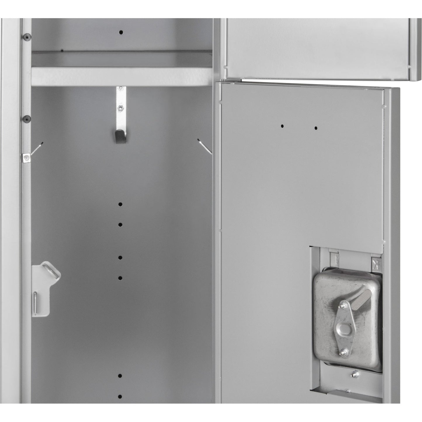 Vestiaires, 3 portes superposées, en batterie de 2, 61 x 46 x 208 cm, acier, gris, démonté
