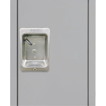Lockers, 3 -tier, 12" x 18" x 72", Steel, Grey, Knocked Down
