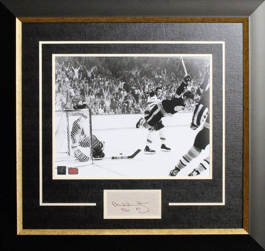 BOBBY ORR SIGNED "THE GOAL" FRAMED, LTD ED /244 - BOSTON BRUINS 24"X20"