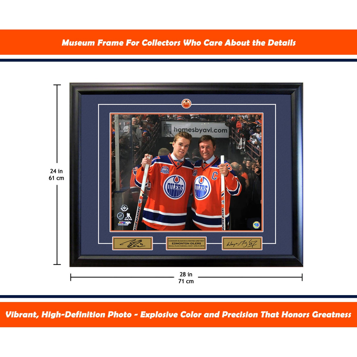 Wayne Gretzky and Connor McDavid Edmonton 16x20 Photograph