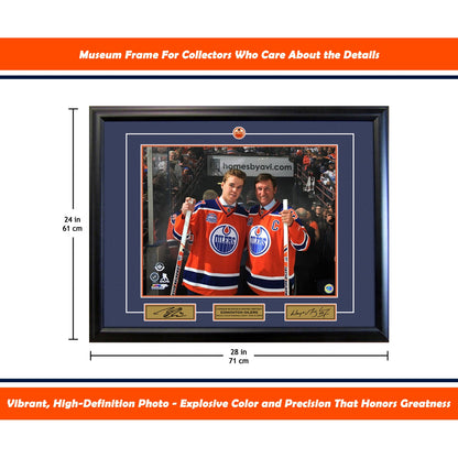 Wayne Gretzky and Connor McDavid Edmonton 16x20 Photograph