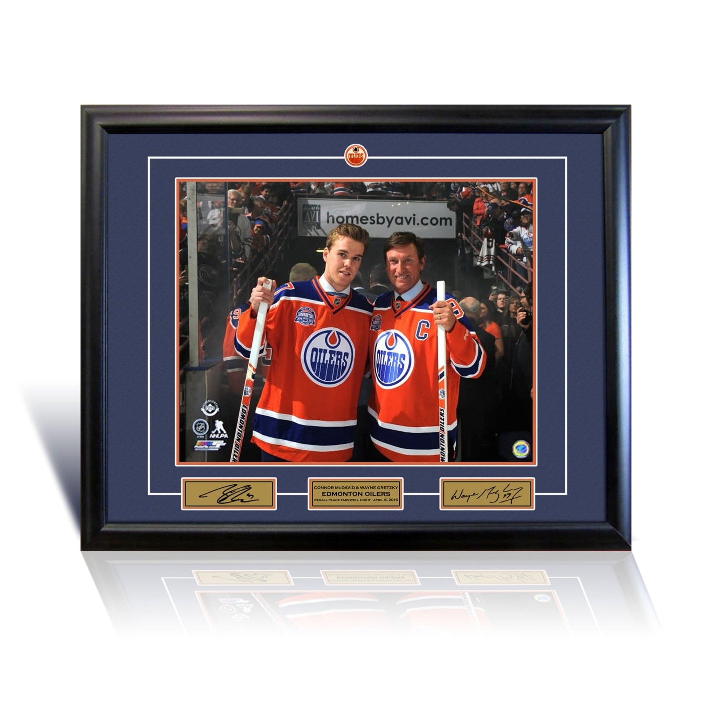 WAYNE GRETZKY AND CONNOR MCDAVID COLLECTOR 16X20 PHOTO FRAME (24" BY 20")