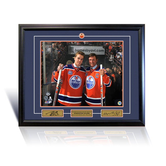 WAYNE GRETZKY AND CONNOR MCDAVID COLLECTOR 16X20 PHOTO FRAME (24" BY 20")