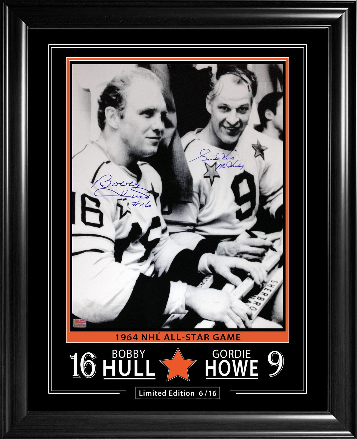 Gordie Howe & Bobby Hull Signed 16x20 Limited Edition Framed