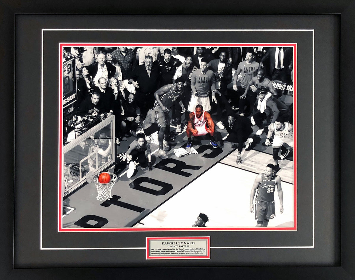 Kawhi Leonard Game 7 Buzzer Beater 16x20 Framed Photo
