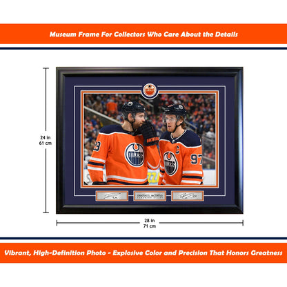 Connor McDavid and Leon Draisaitl Edmonton 16x20 Photograph