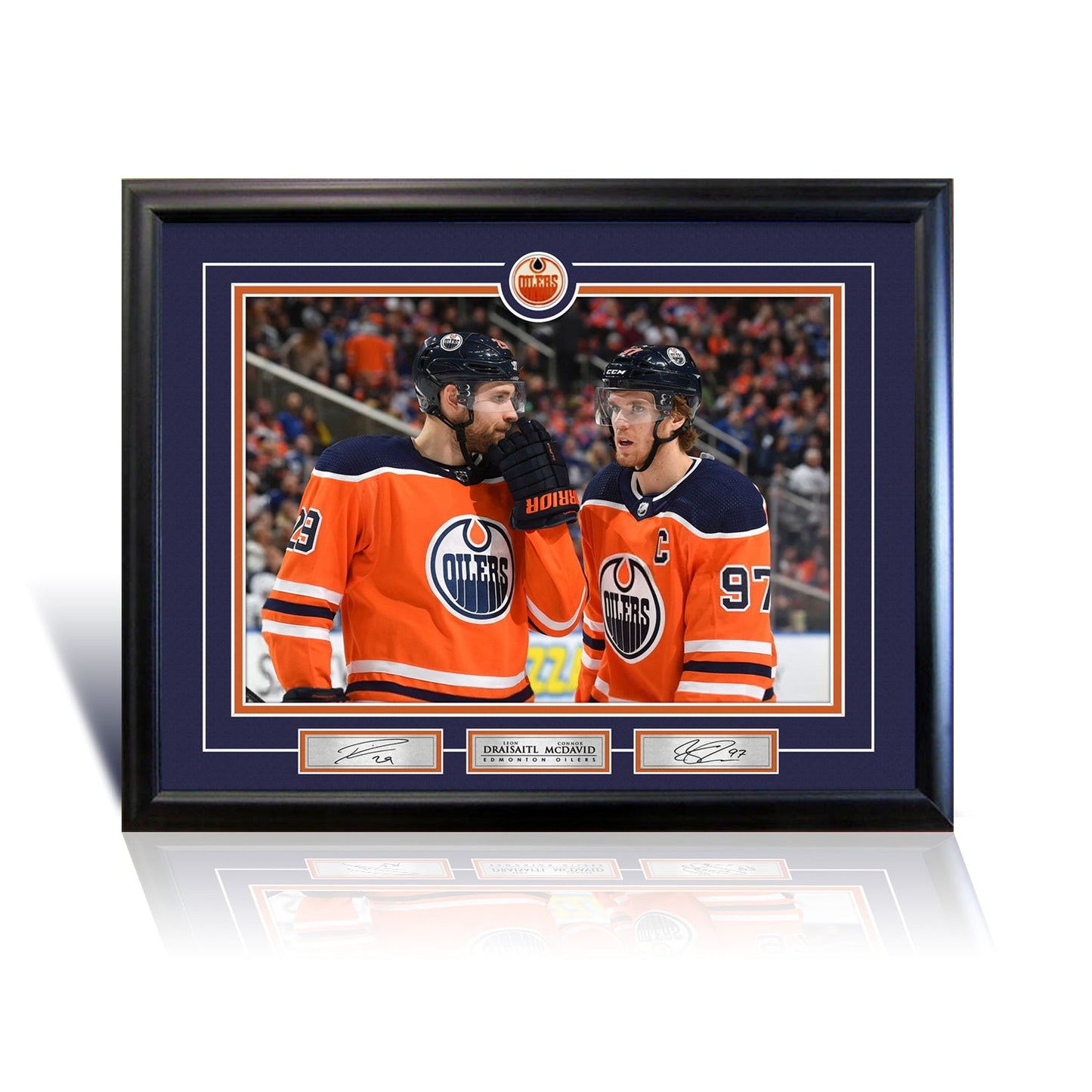 CONNOR MCDAVID & LEON DRAISAITL FRAMED COLLECTOR 16X20 PHOTO (24" BY 20")