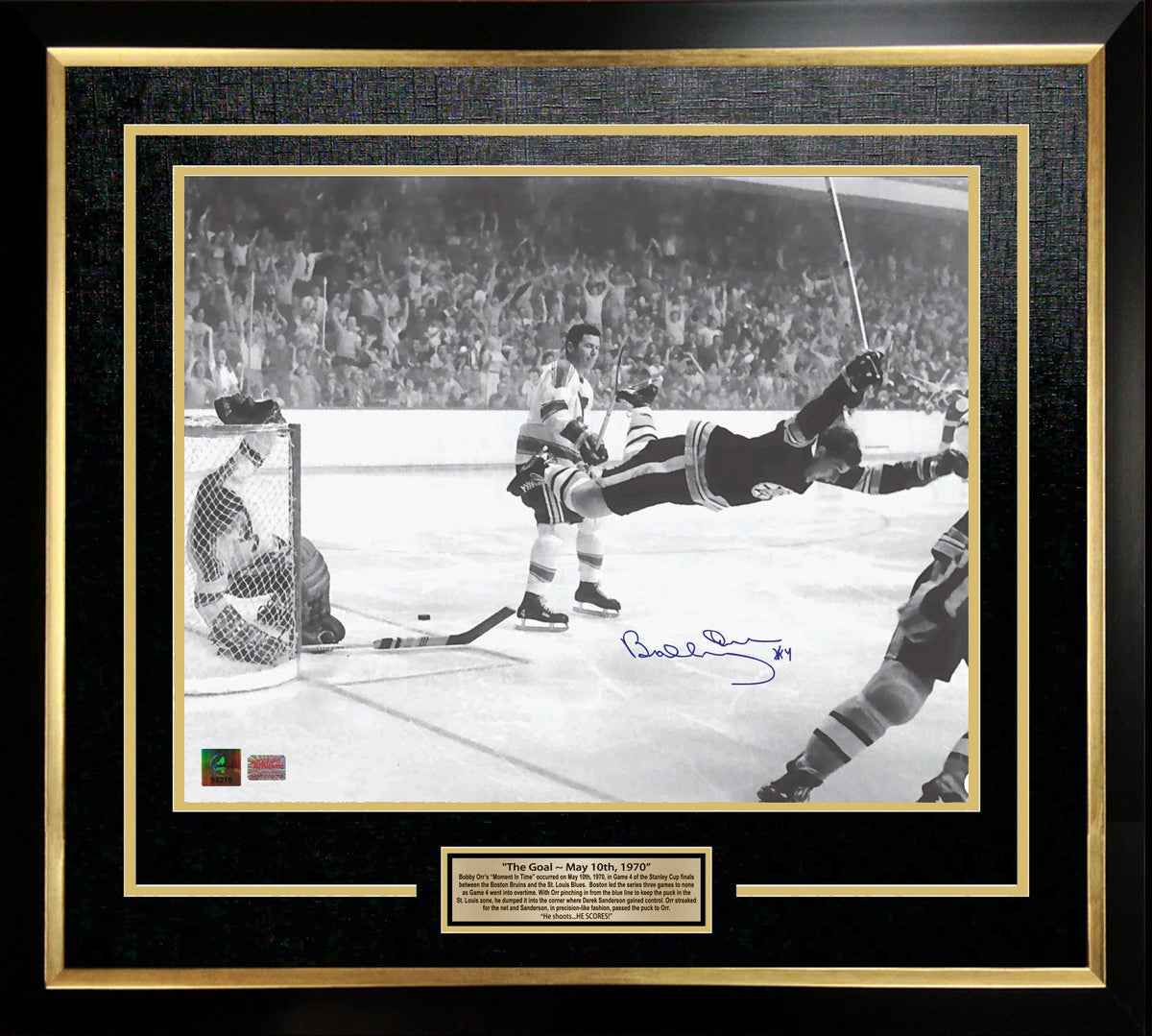 Bobby Orr “The Goal” Signed 16x20 Framed Photo