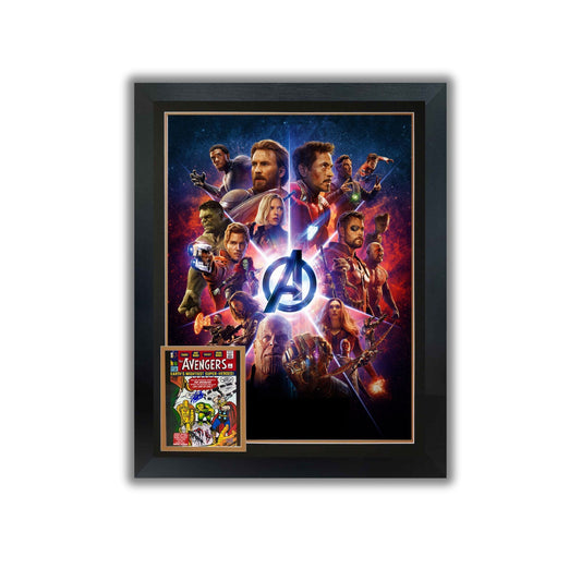 AVENGERS #1 FRAMED PRINT SIGNED BY STAN LEE (38.5" BY 28")