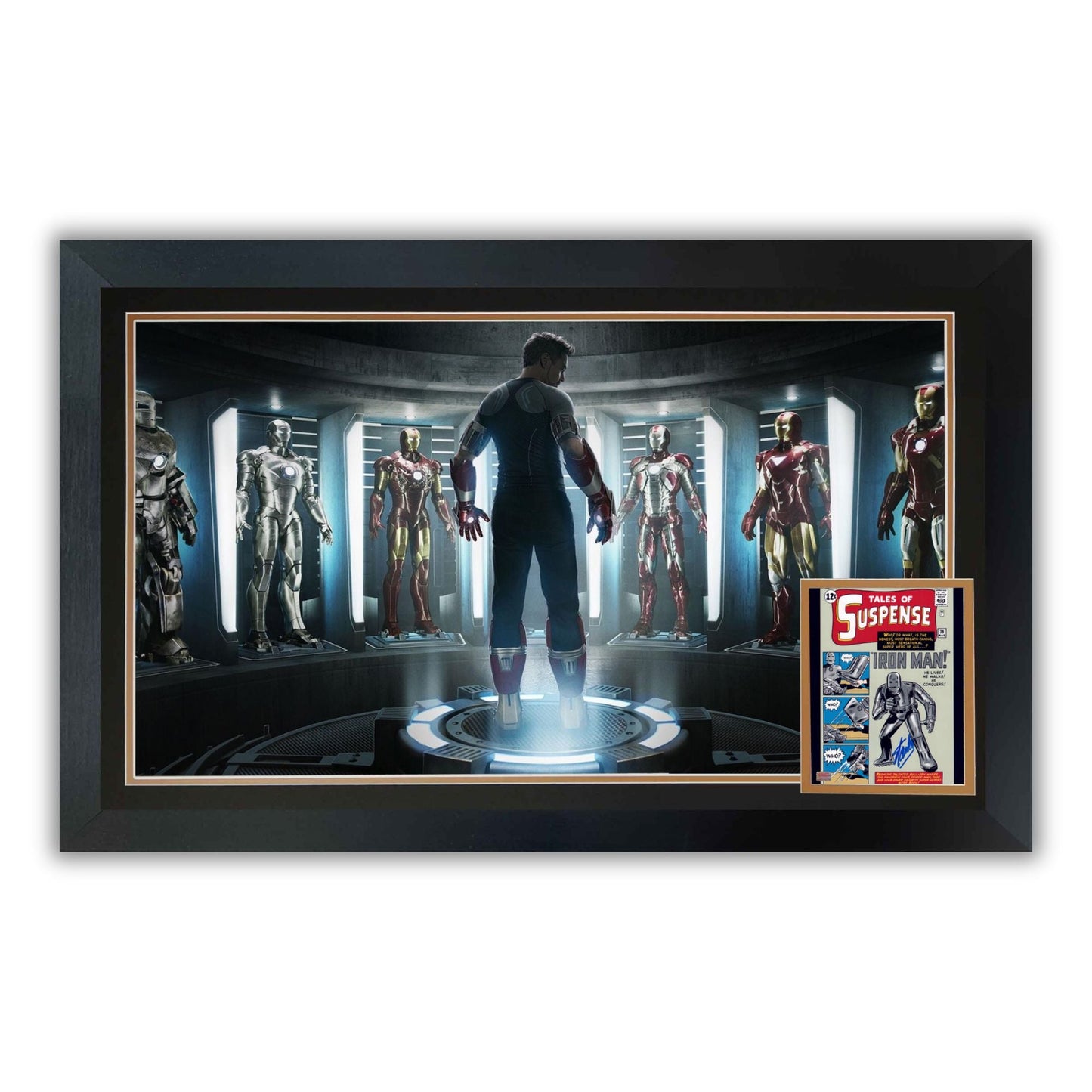 STAN LEE SIGNED IRON MAN FIRST APPEARANCE FRAMED  - MARVEL COLLECTIBLE 38"X28"